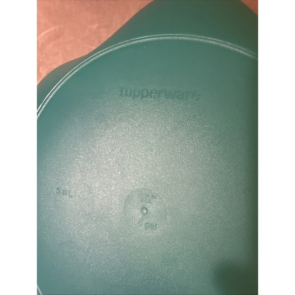 Tupperware 4624 5.6L Chip N Dip Bowl Set Aqua 6pc Divided Lid Tray